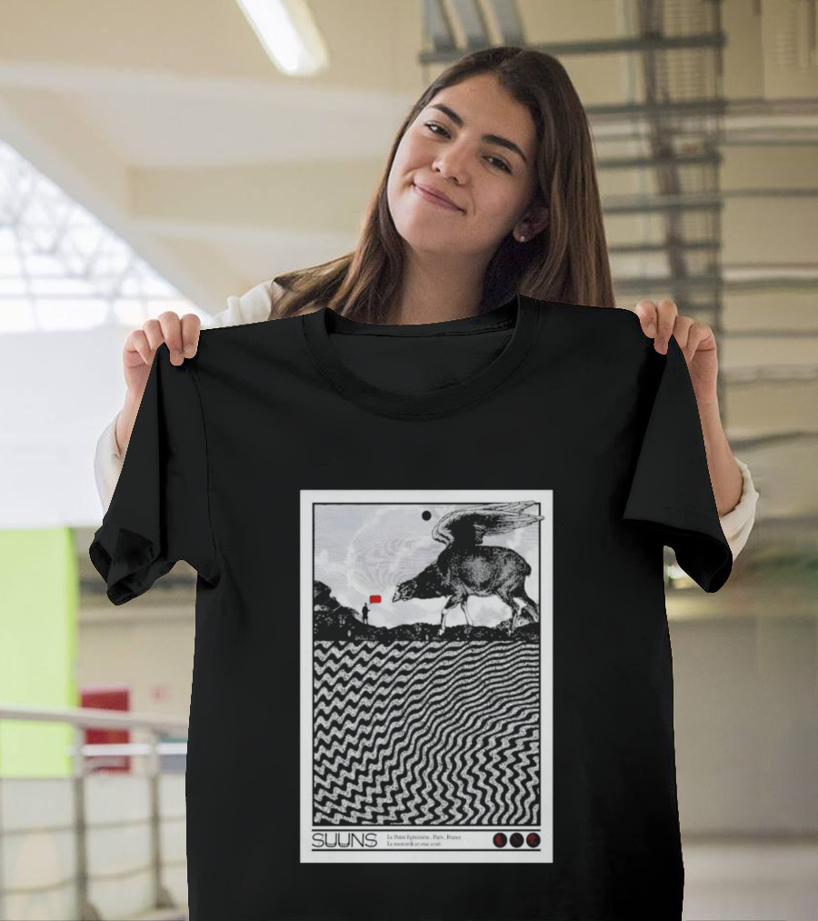 SUUNS Le Point Ephémère Paris France 20 Mai 2026 Winged Creature Landscape T-Shirt