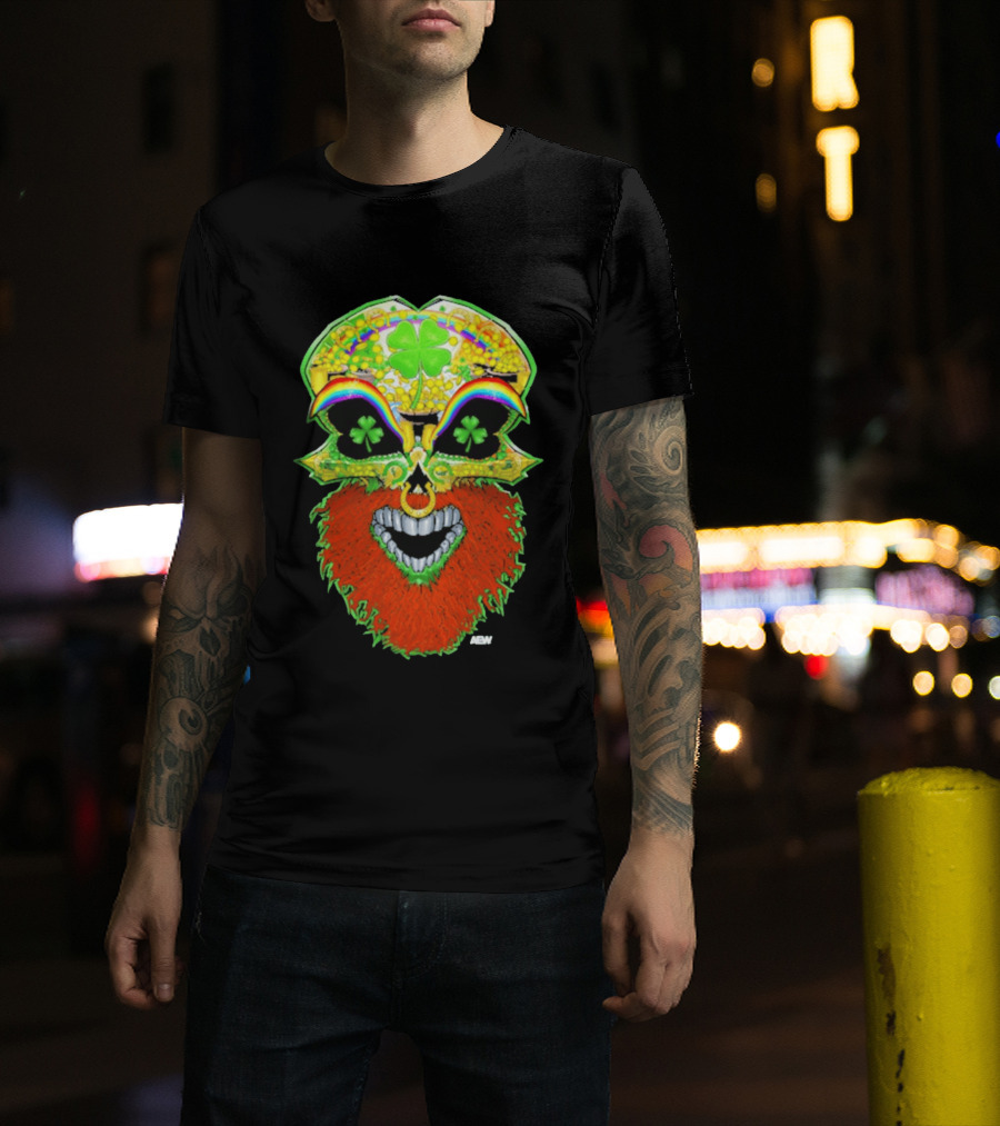 Tommaso Ciampa Lucky Psycho AEW Skull Four Leaf Clover Rainbow T-Shirt