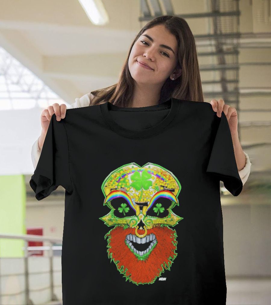 Tommaso Ciampa Lucky Psycho AEW Skull Four Leaf Clover Rainbow T-Shirt
