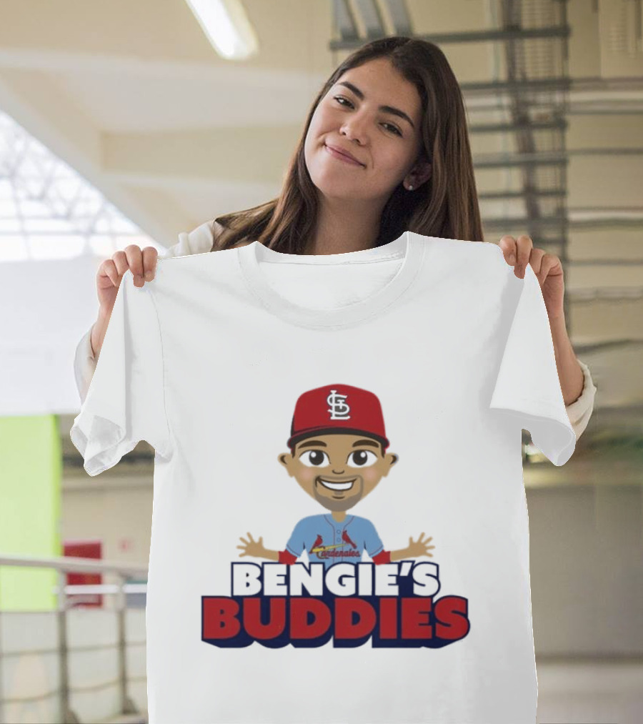 Bengie's Buddies Cardenales StL Baseball Red Cap T-Shirt