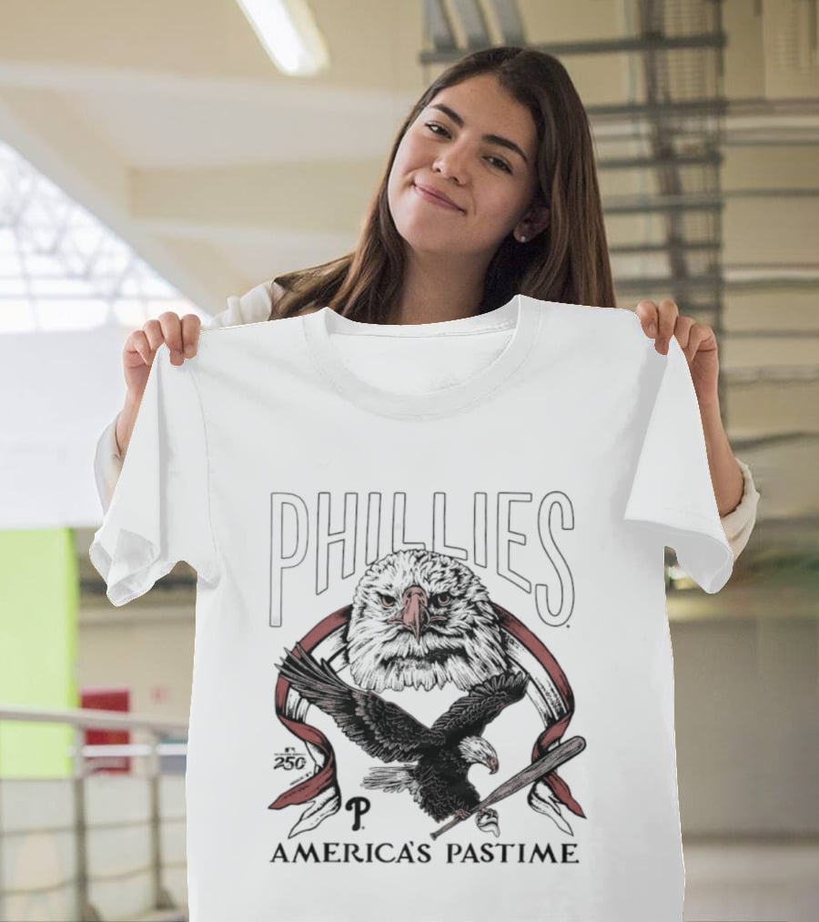 Phillies America's Pastime 250th Celebration Bald Eagle T-Shirt