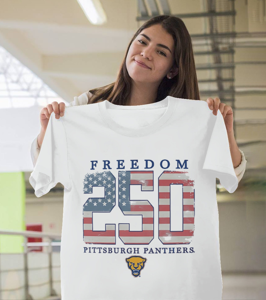 Freedom 250 Pittsburgh Panthers American Flag T-Shirt