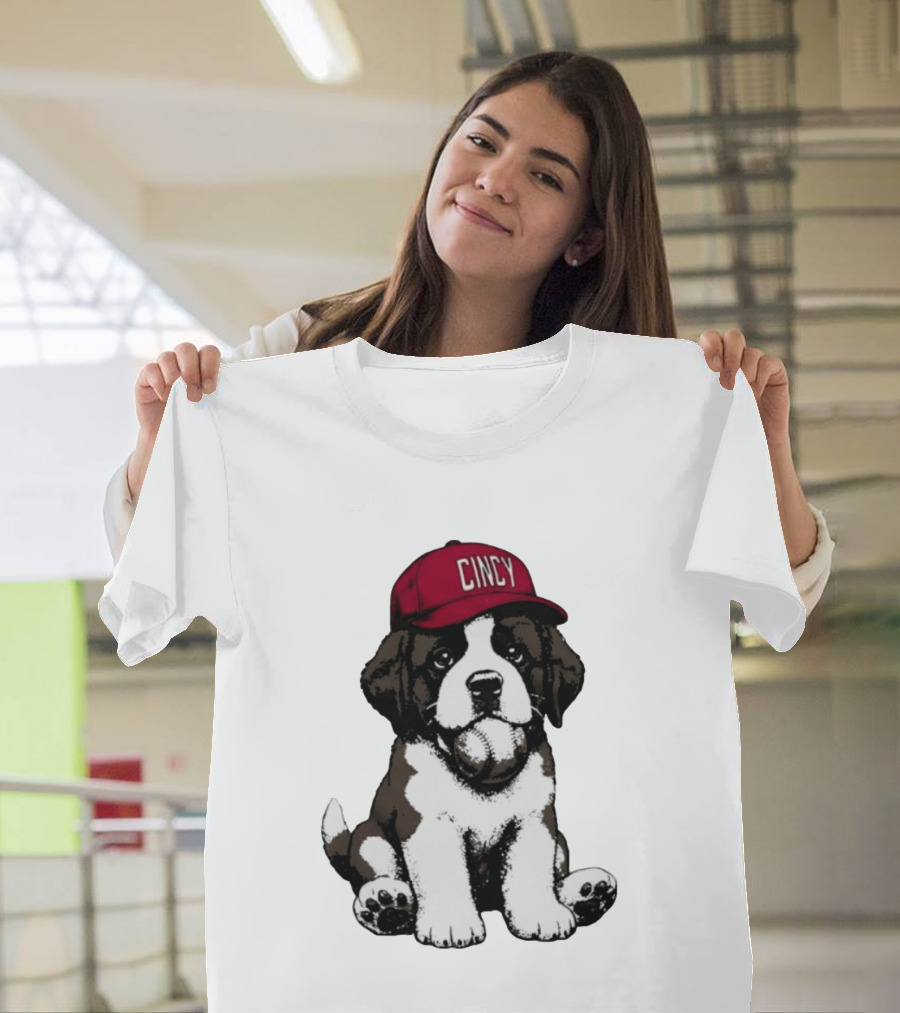 Cincy Schottzie Dog Stuffy Cincinnati Red Baseball T-Shirt