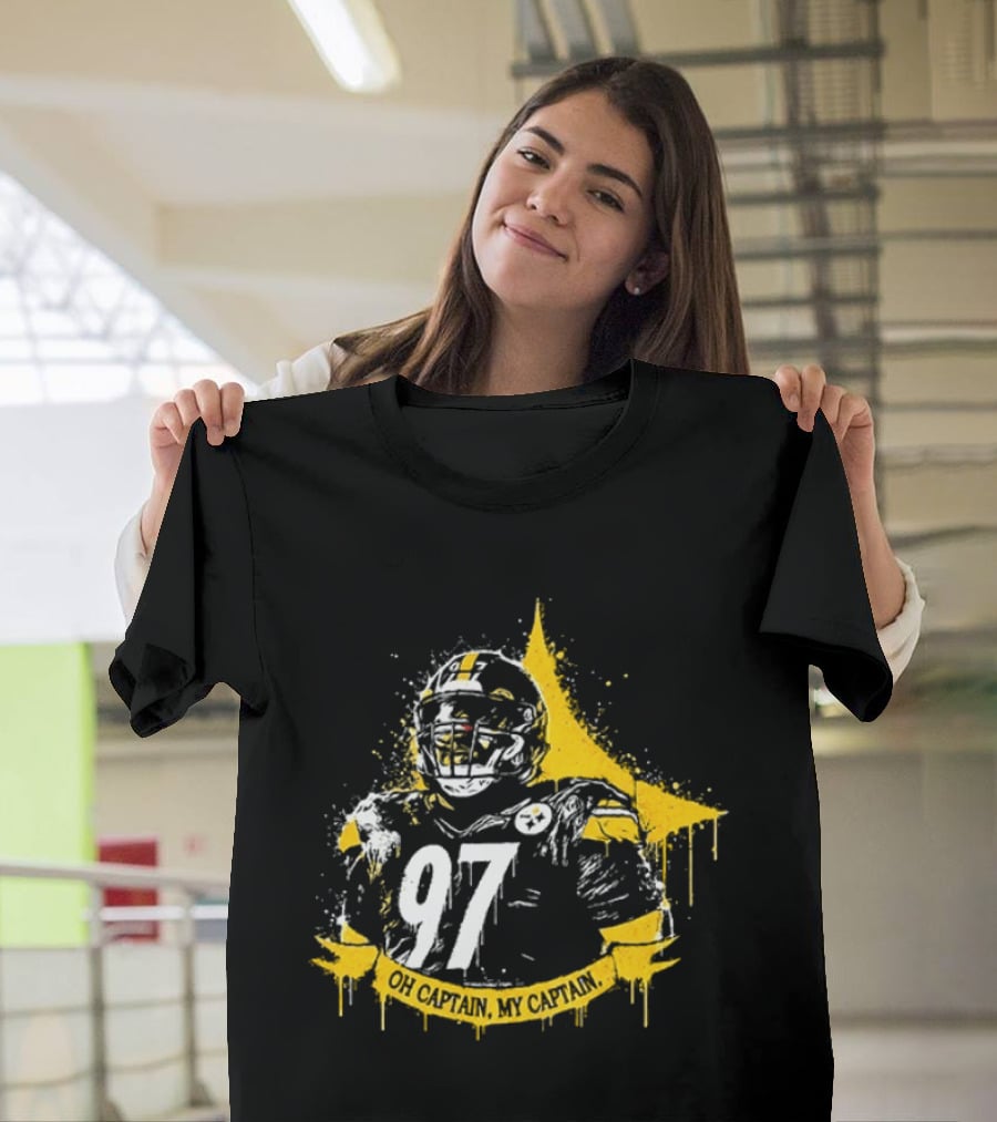 Oh Captain My Captain Cameron Heyward 97 Pittsburgh Steelers T-Shirt