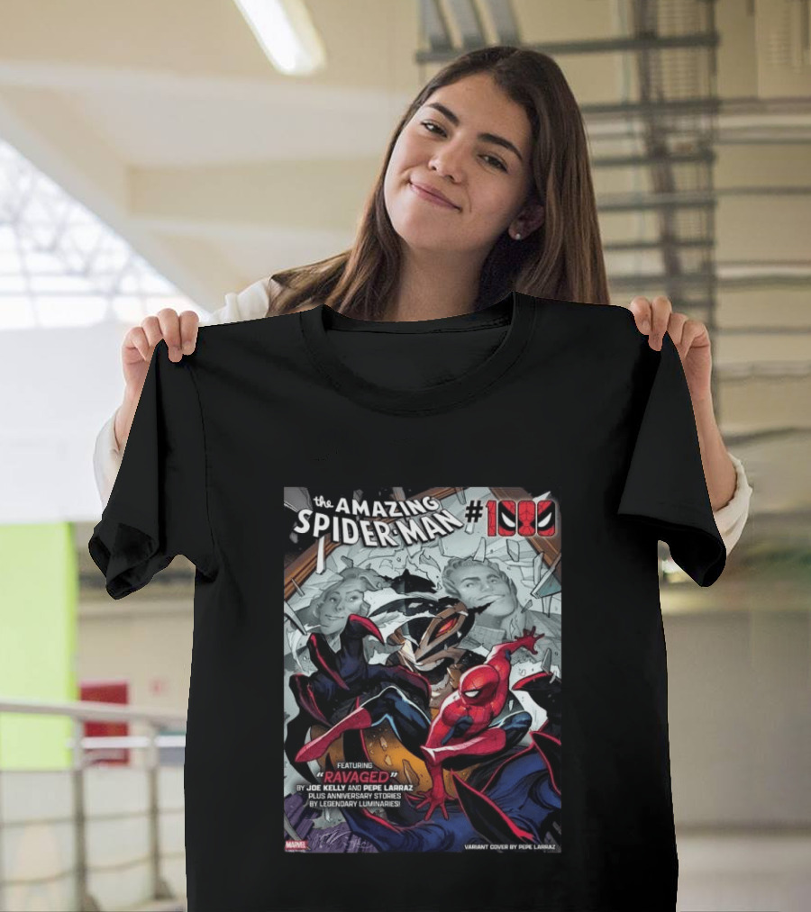 The Amazing Spider Man 1000 Featuring Ravaged By Joe Kelly Pepe Larraz Plus Anniversary Stories Marvel Variant Cover T-Shirt
