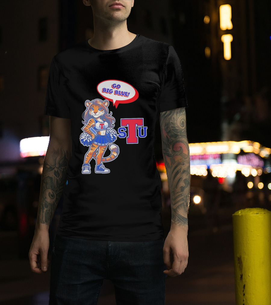 Tiger Cheerleader Go Big Blue STU T-Shirt