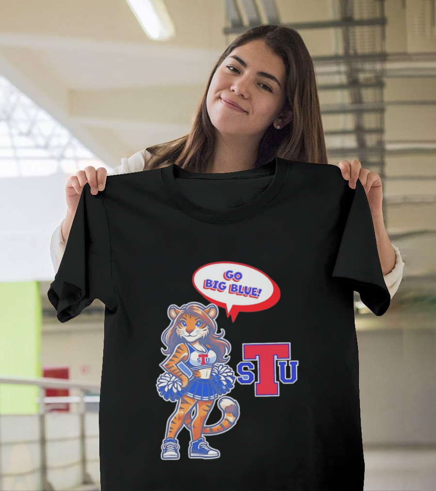 Tiger Cheerleader Go Big Blue STU T-Shirt