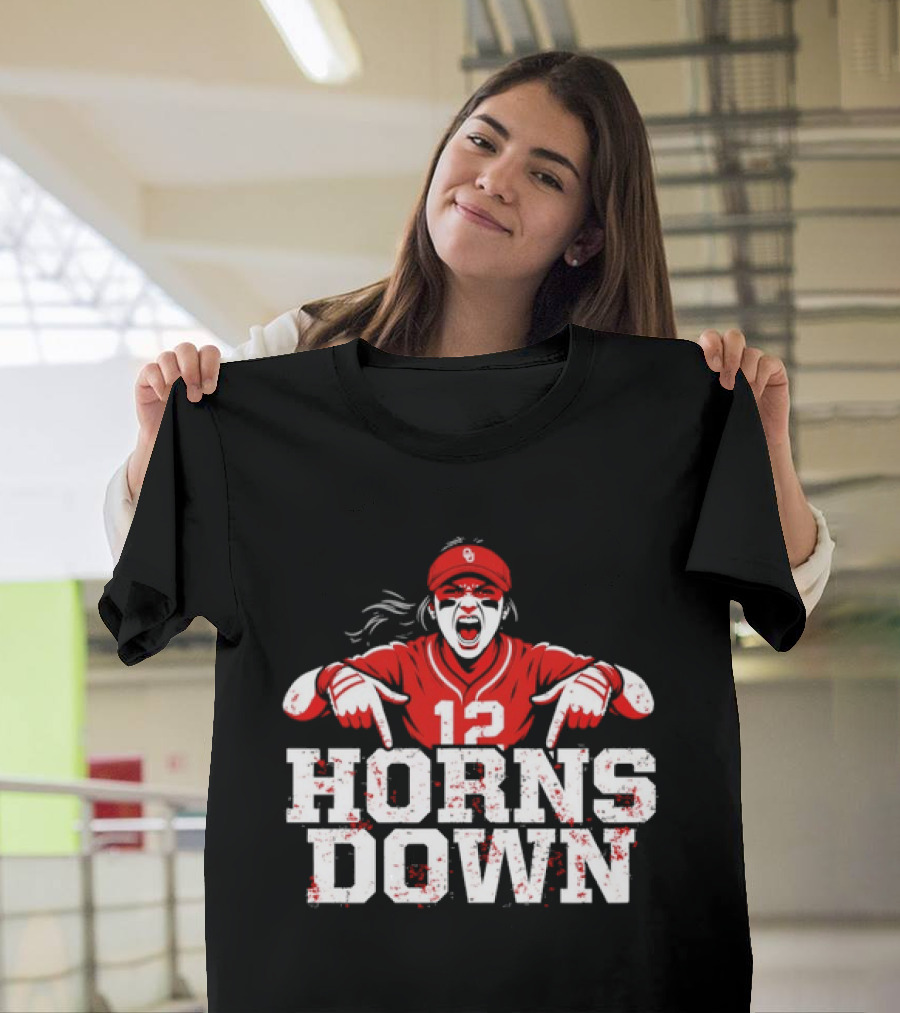 Oklahoma Sooners 12 Horns Down Girl Fan T-Shirt