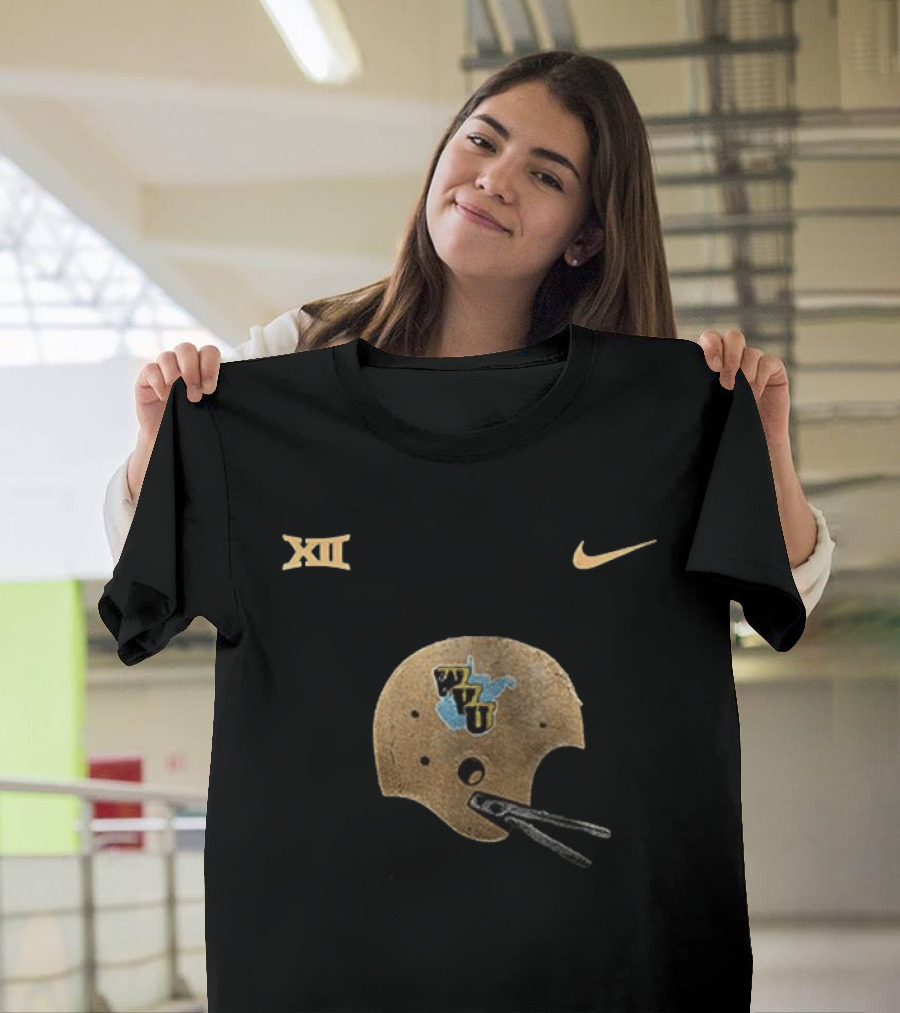 West Virginia Mountaineers 1965 Throwback WVU Helmet Nike Big XII T-Shirt