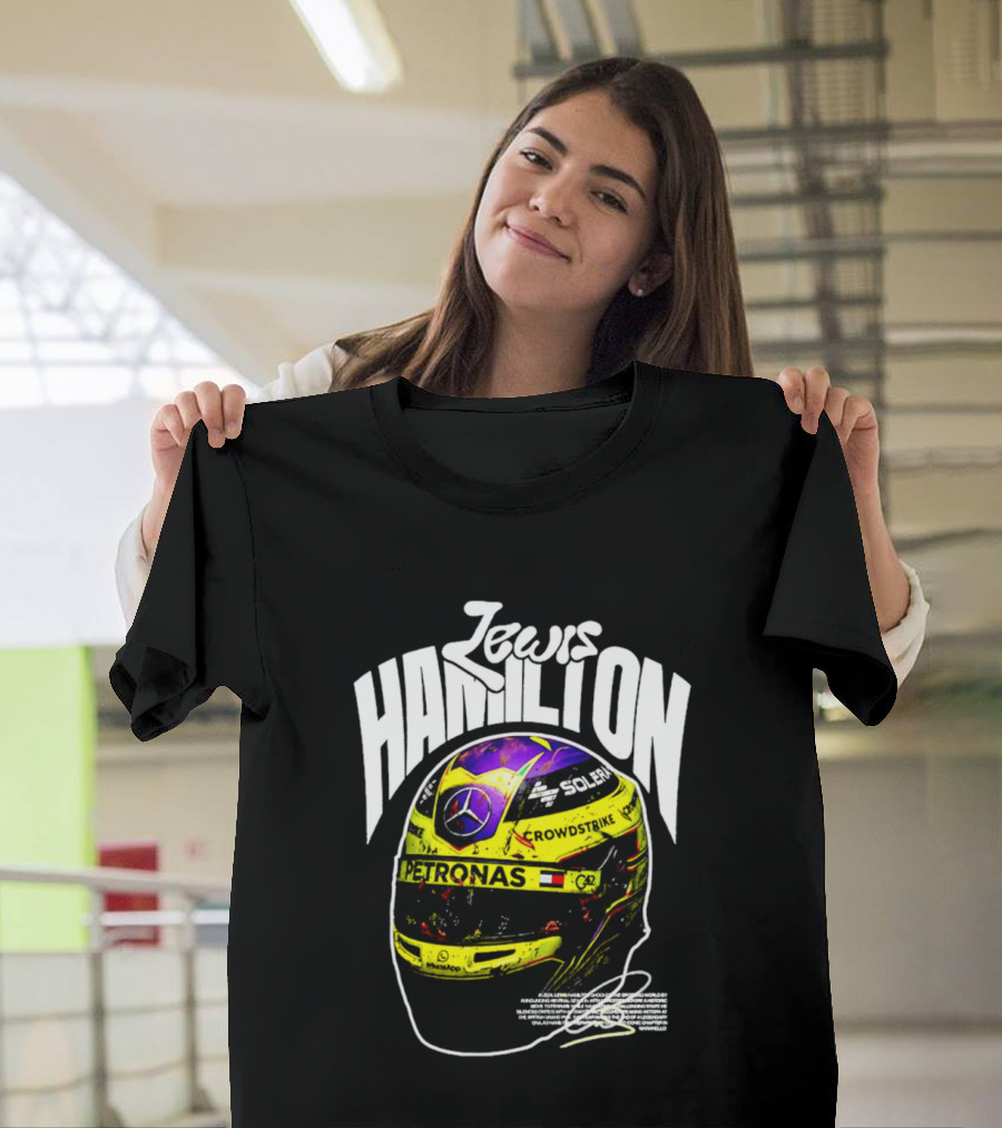 Jewis Hamilton Petronas Racing Helmet 2024 Mercedes T-Shirt