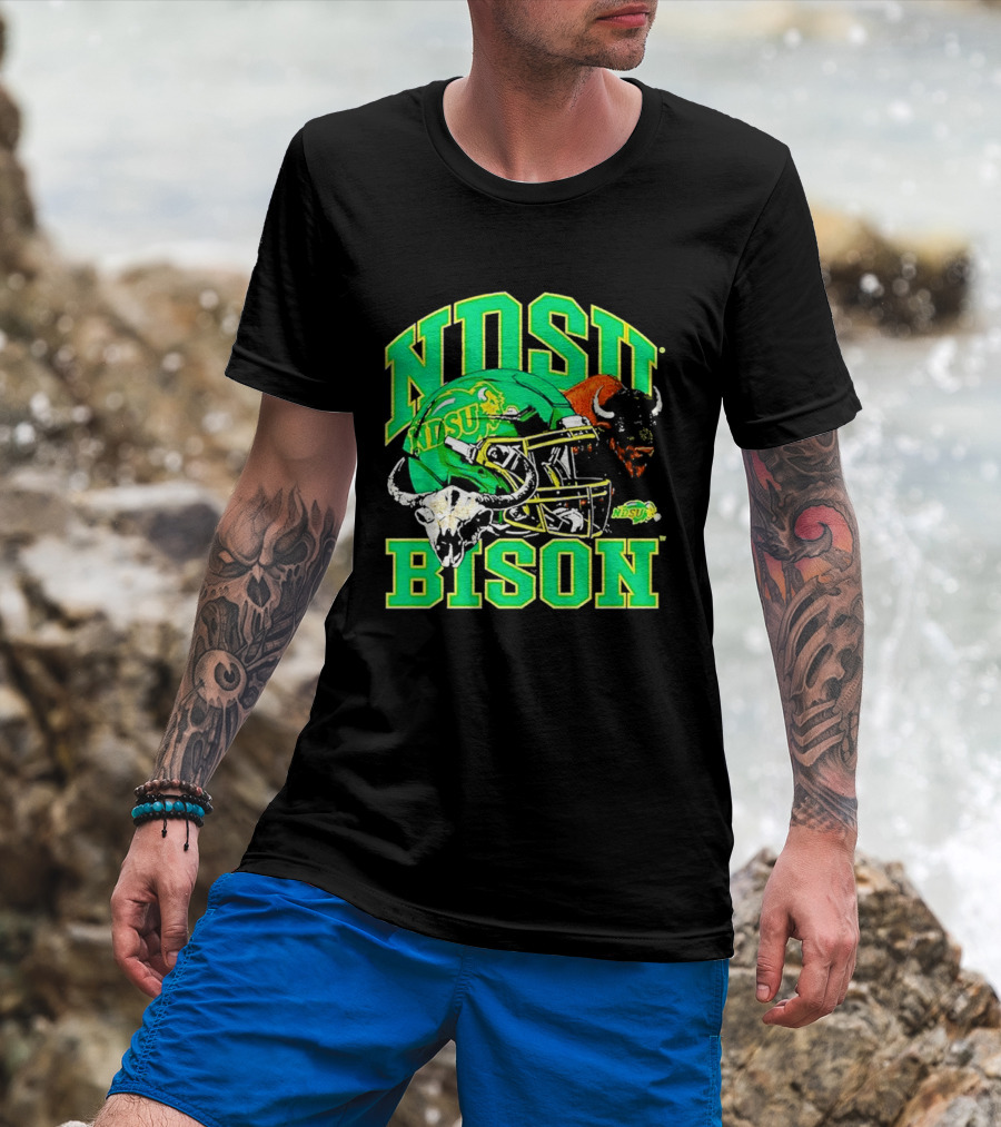 NDSU Bison Helmet Best NCAA Football Team Spirit T-Shirt