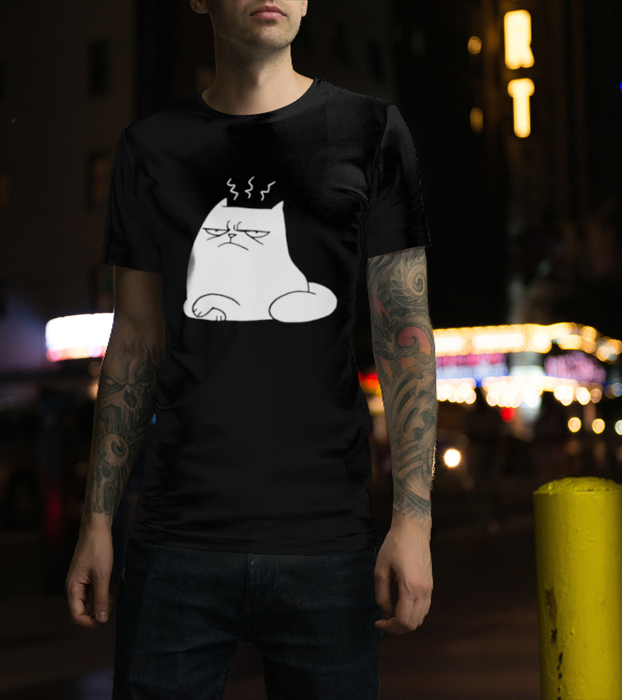Judgement Cat Grumpy Steaming Expression T-Shirt