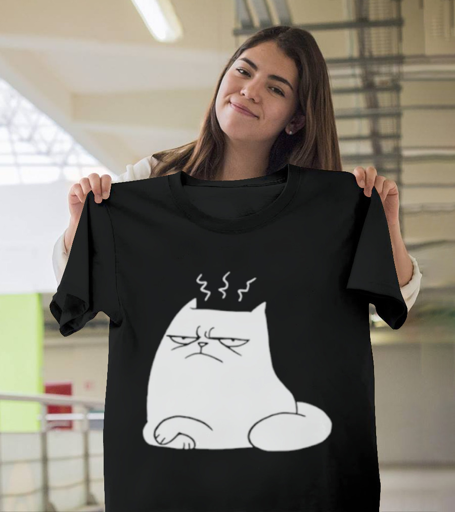 Judgement Cat Grumpy Steaming Expression T-Shirt