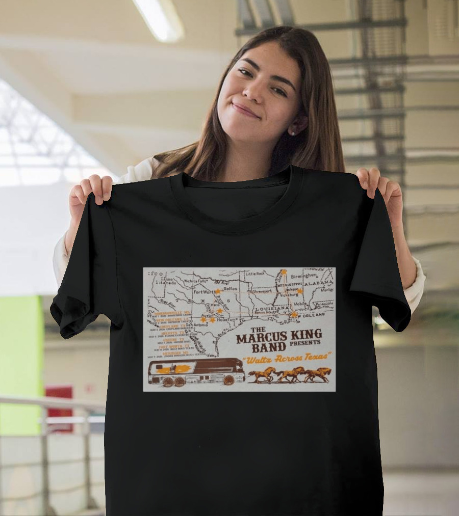 Marcus King Band Presents "Waltz Across Texas" Tour May 8 2026 Billy Bob's Fort Worth Texas T-Shirt