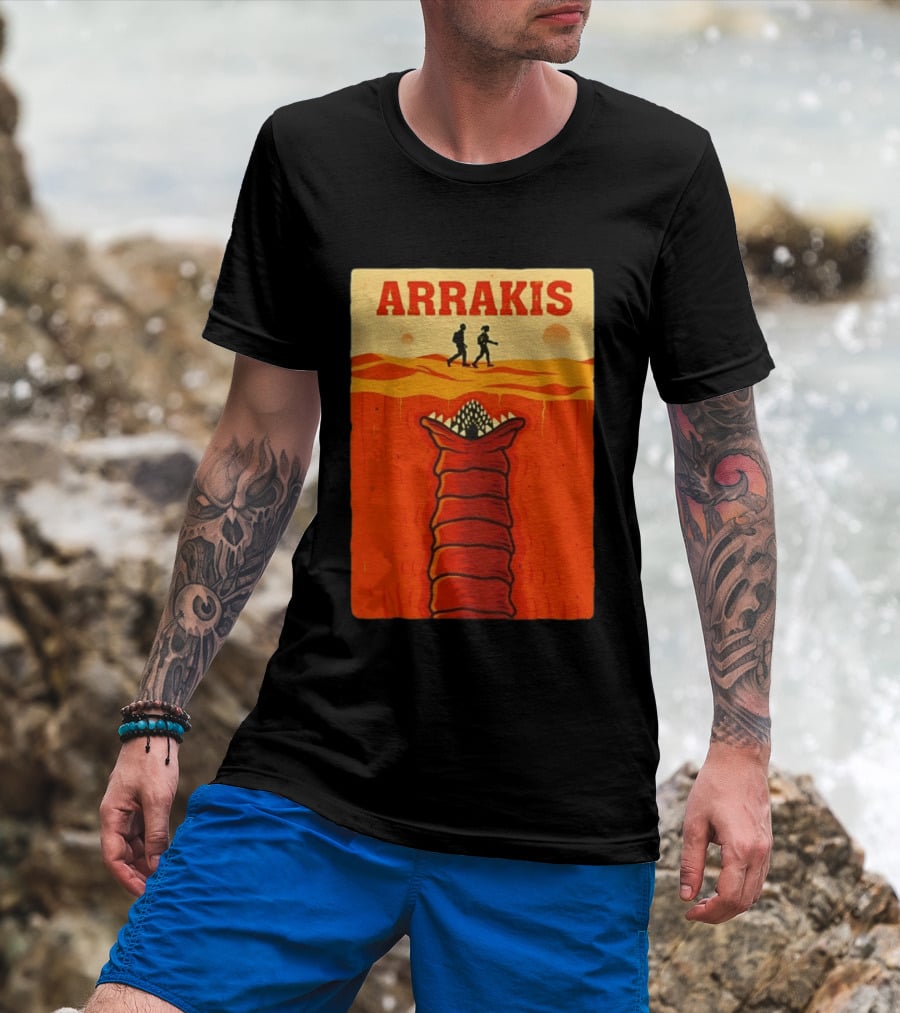 Arrakis Sandworm Apocalypse Movie Style Dune T-Shirt