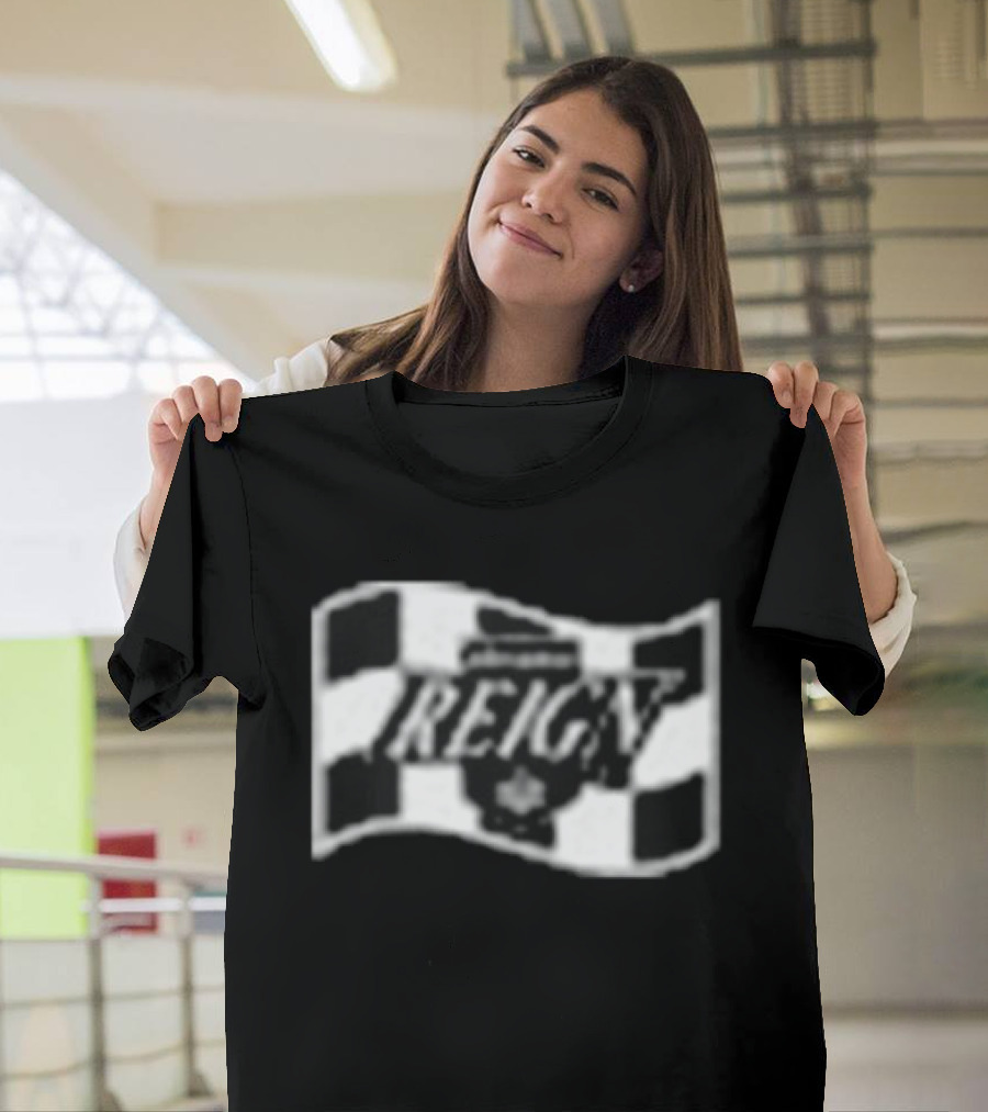 Ontario Reign Race To The Cup Checkered Flag T-Shirt