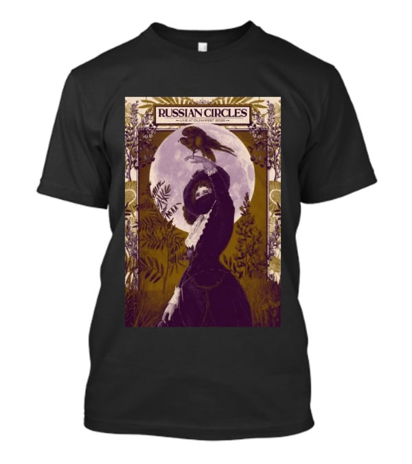Russian Circles Live At Dunk!Fest 2026 Zottegem Belgium Moonlit Woman And Bird T-Shirt