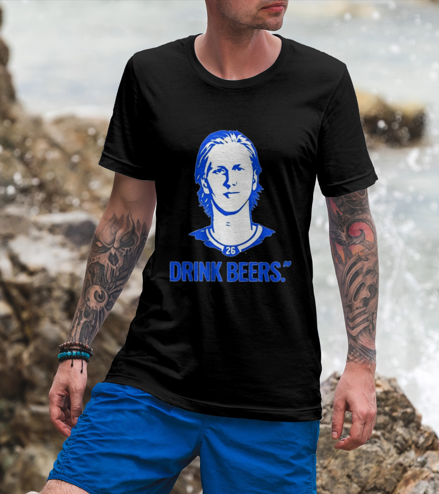 Sam Carrick Rasmus Dahlin Drink Beers Buffalo Sabres Hockey 26 T-Shirt