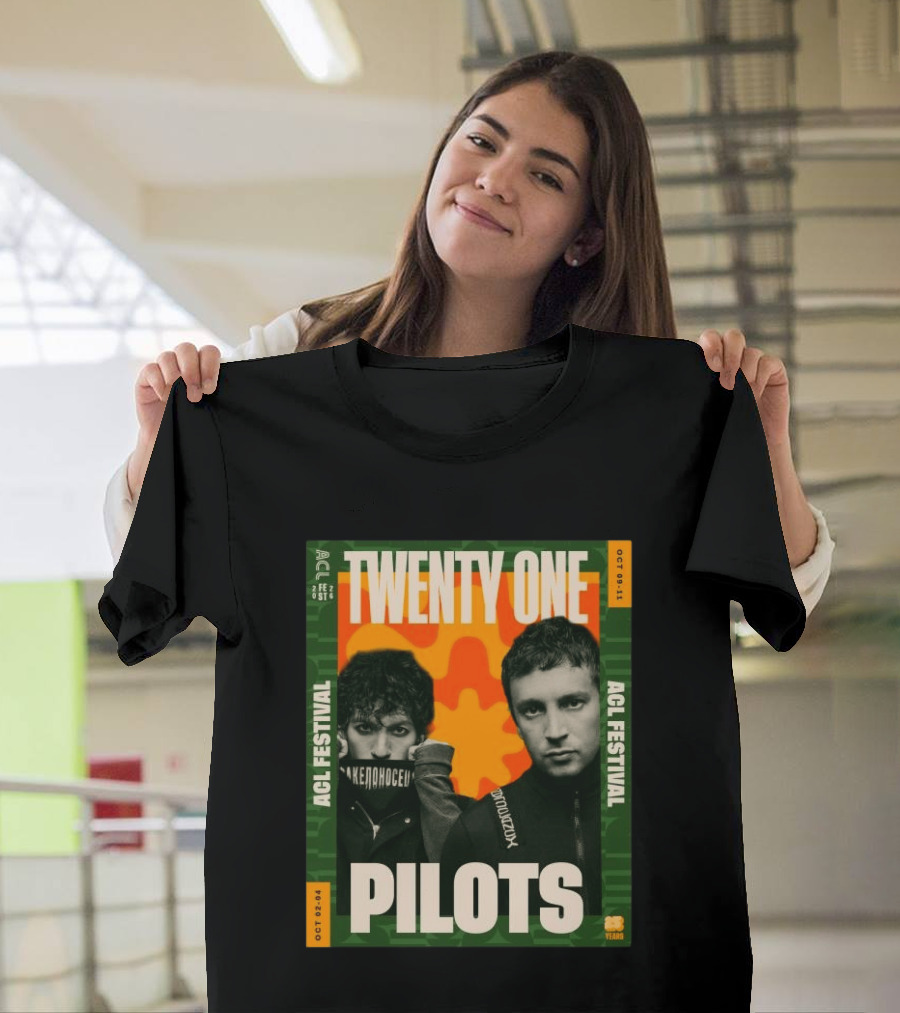 Twenty One Pilots ACL Festival October 2 4 And 9 11 2026 Event 21 Years T-Shirt