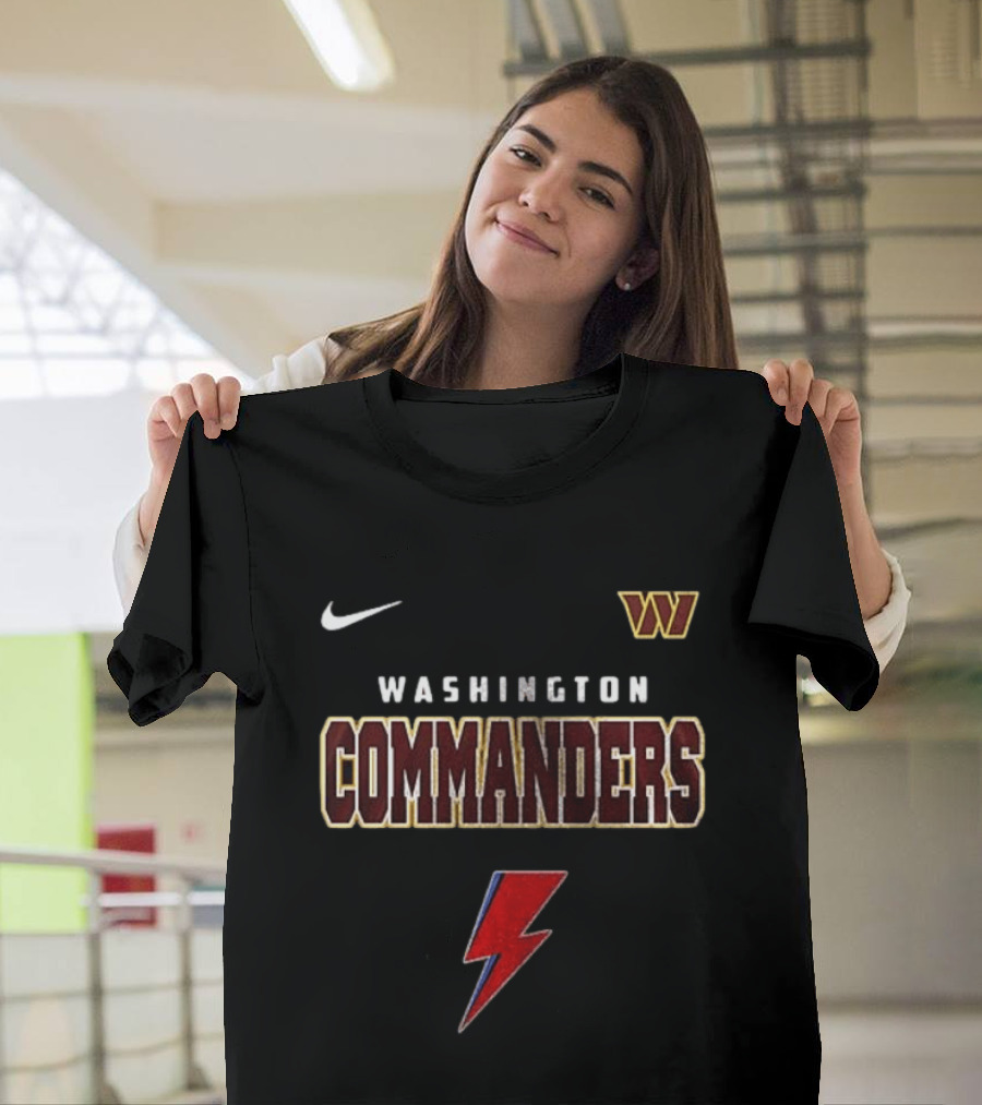 Washington Commanders Nike Logo Red Lightning Bolt T-Shirt