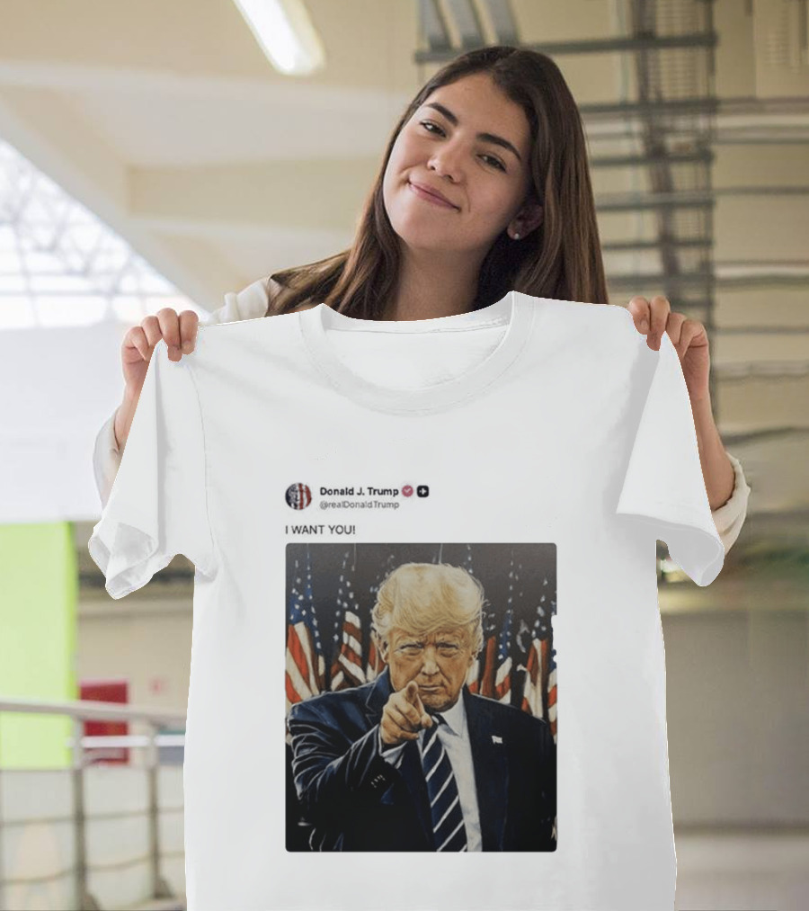Trump I WANT YOU American Flags T-Shirt