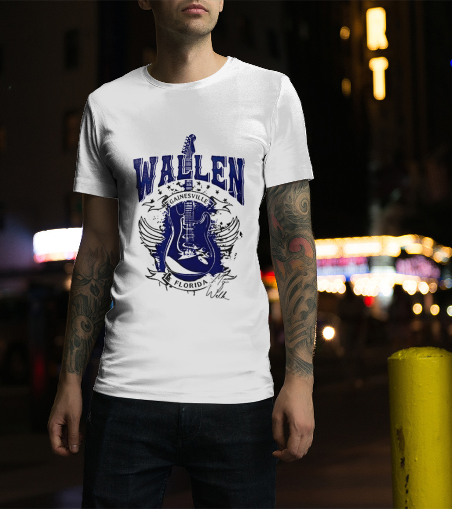 Morgan Wallen Gainesville Florida Guitar Wings T-Shirt