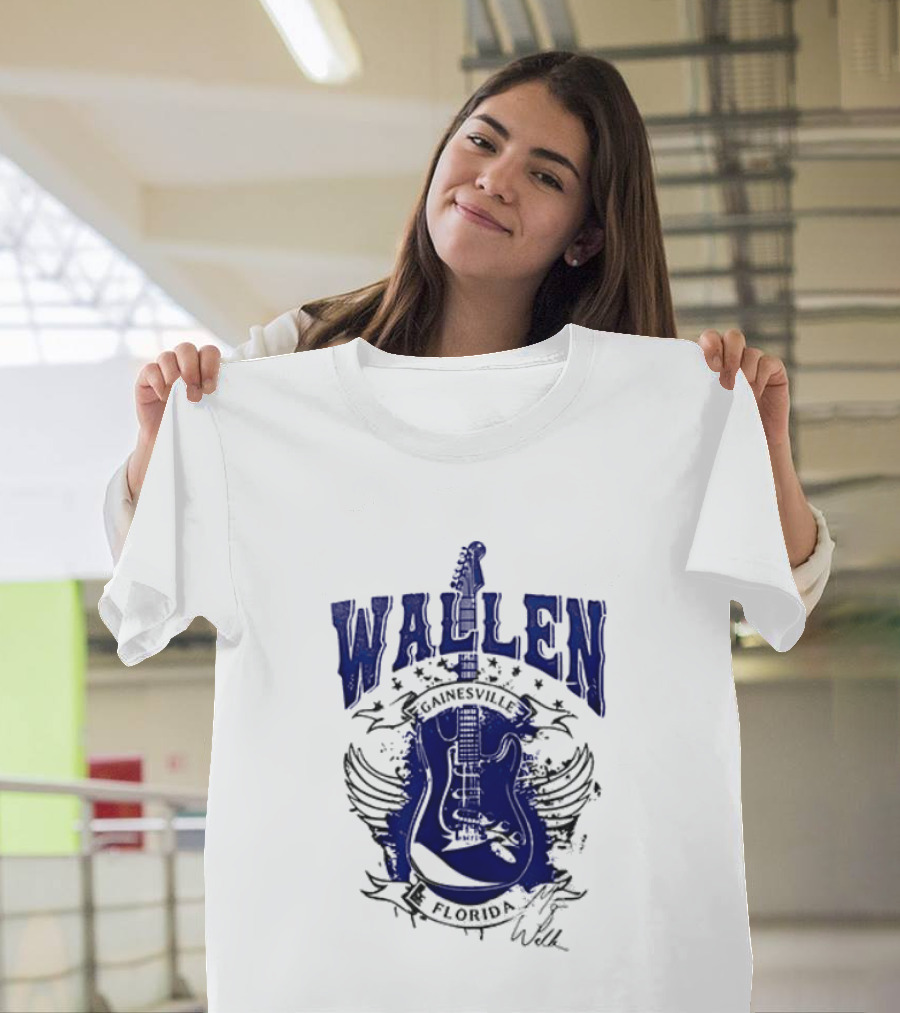 Morgan Wallen Gainesville Florida Guitar Wings T-Shirt