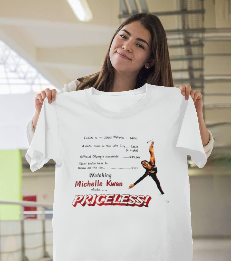 Tickets To The 2002 Olympics Hotel Room Salt Lake City Official Olympic Ing Michelle Kwan Skate PRICELESS T-Shirt