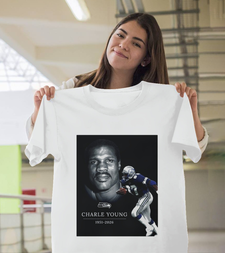 Seattle Seahawks Charle Young 1951 2026 Remembrance T-Shirt