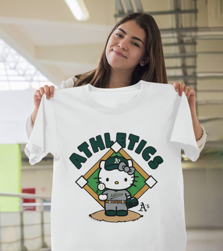 Hello Kitty Athletics A's Baseball T-Shirt