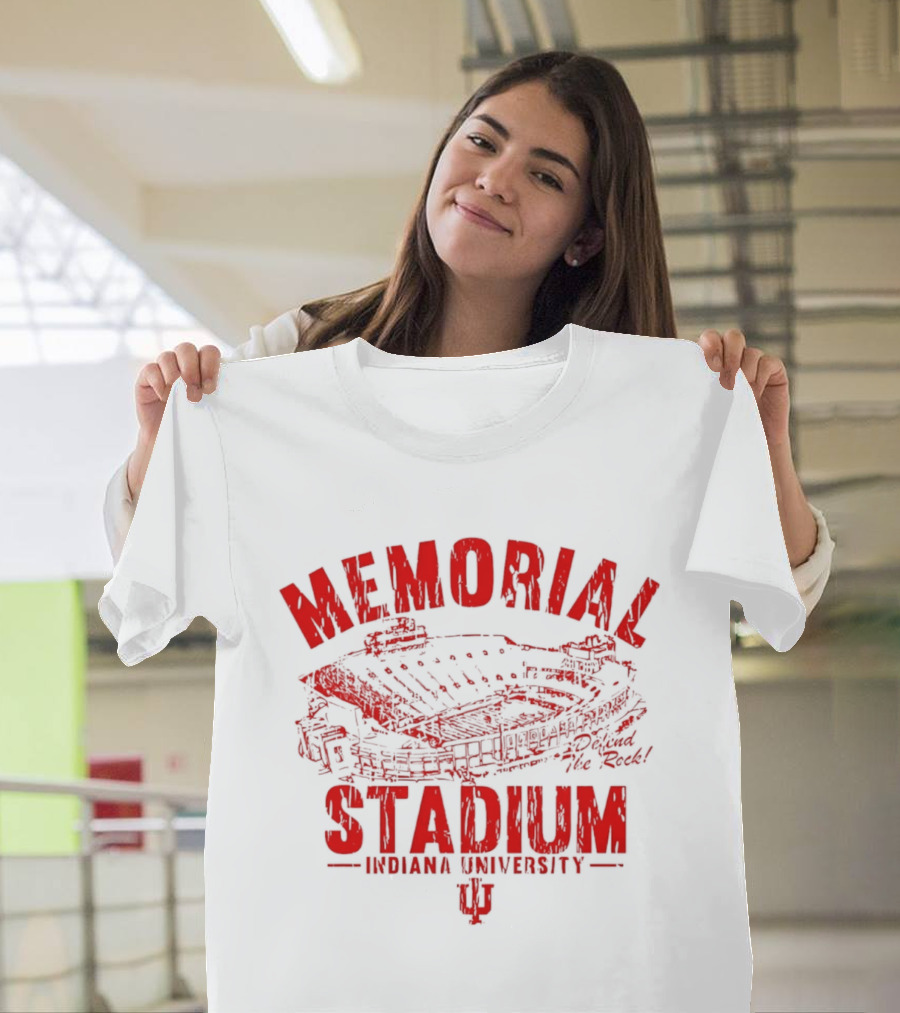 Indiana University Memorial Stadium Defend The Rock T-Shirt