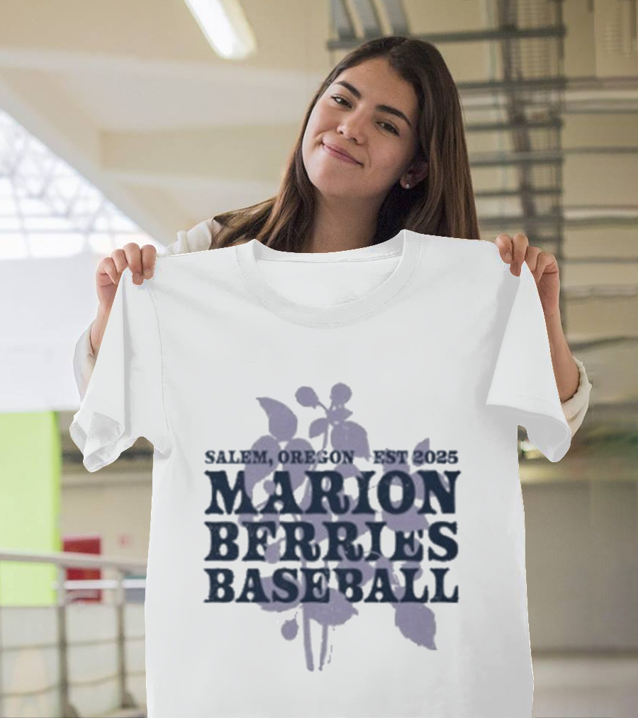 Salemo, Oregon Est 2023 Marion Berries Baseball T-Shirt