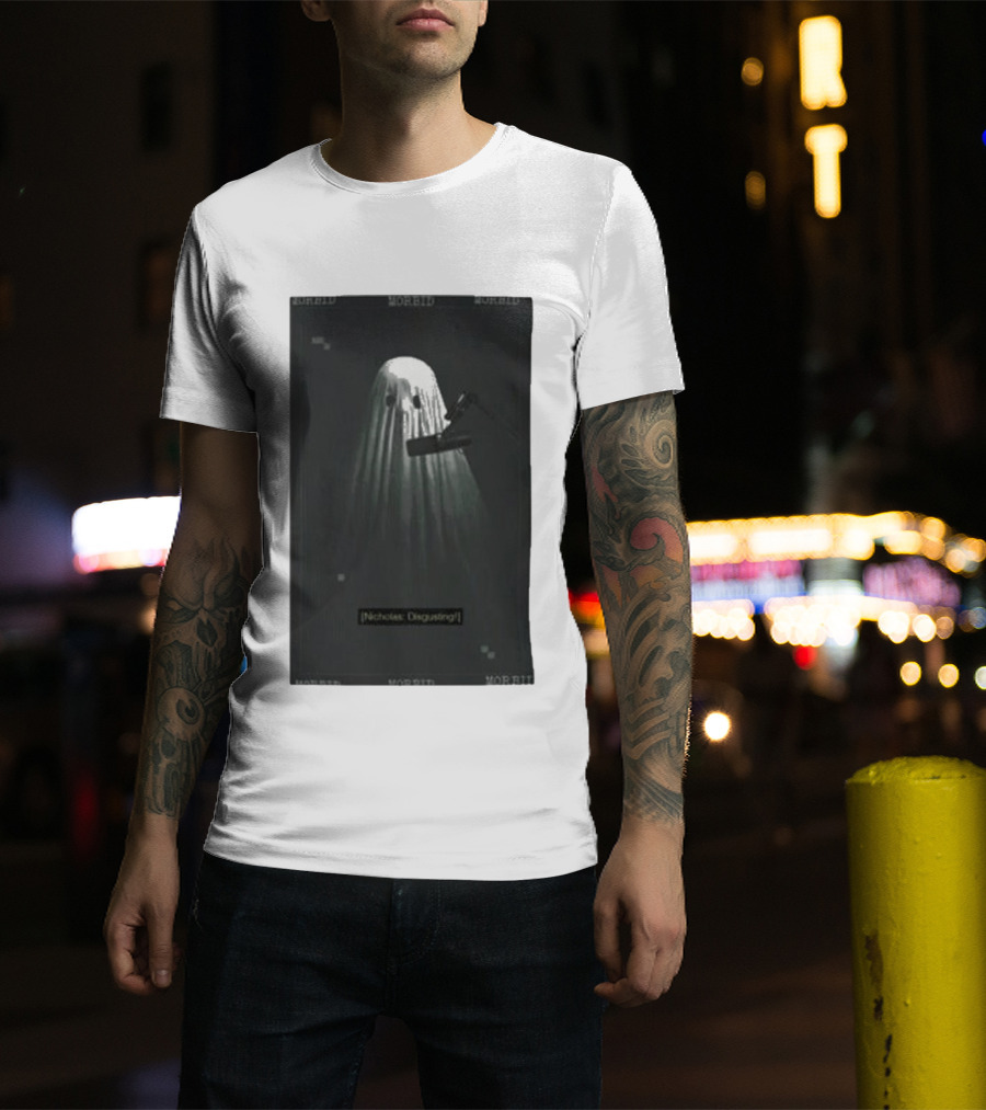 Morbid Nicholas Disgusting Ghost With Microphone T-Shirt