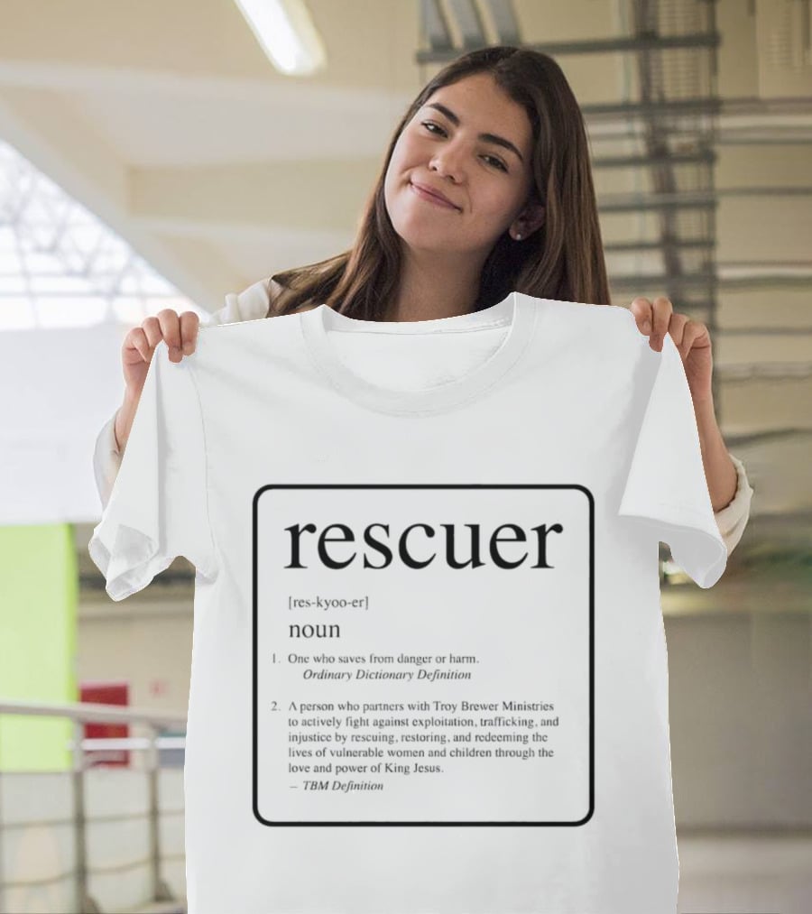 Rescuer Noun Definition One Who Saves From Danger Ordinary Dictionary Description T-Shirt