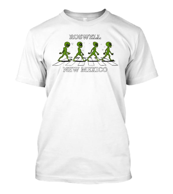 Roswell New Mexico Alien Crossing Abbey Road Beatles T-Shirt