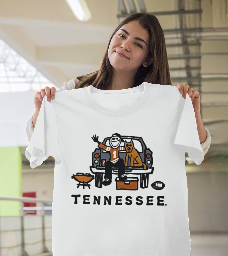 Tennessee Football Tailgate With Number One And Smokey Dog T-Shirt