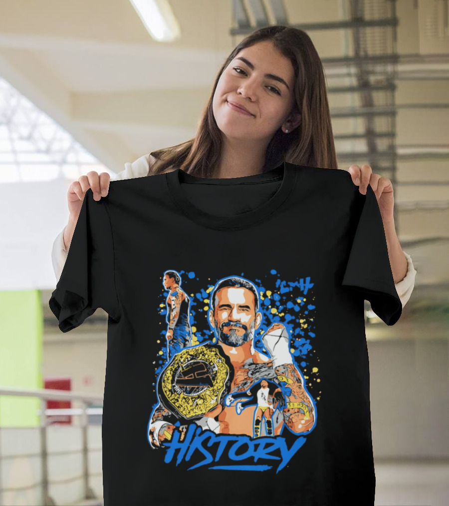 CM Punk Wrestling Champion History T-Shirt