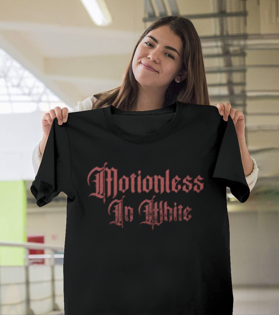 Motionless In White Rebuilt By What Broke Me Gothic Red Gothic Band Merchandise T-Shirt