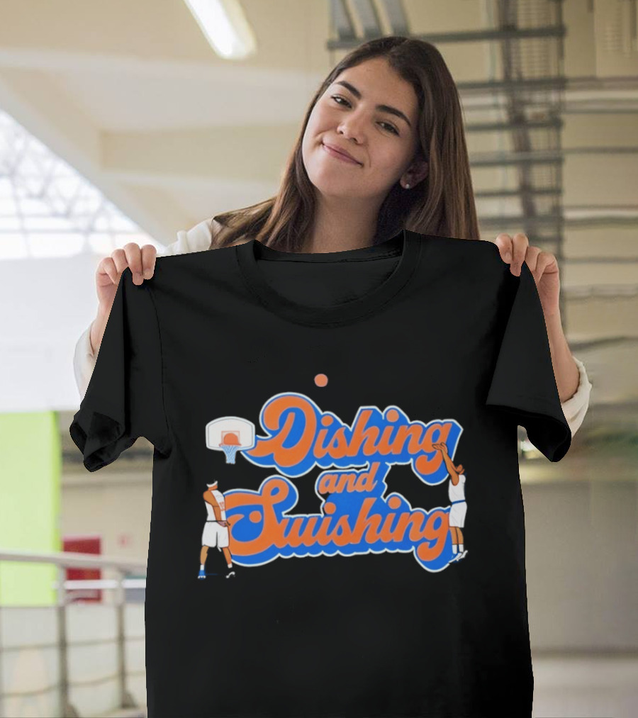 New York Knicks Dishing And Swishing Basketball Players T-Shirt