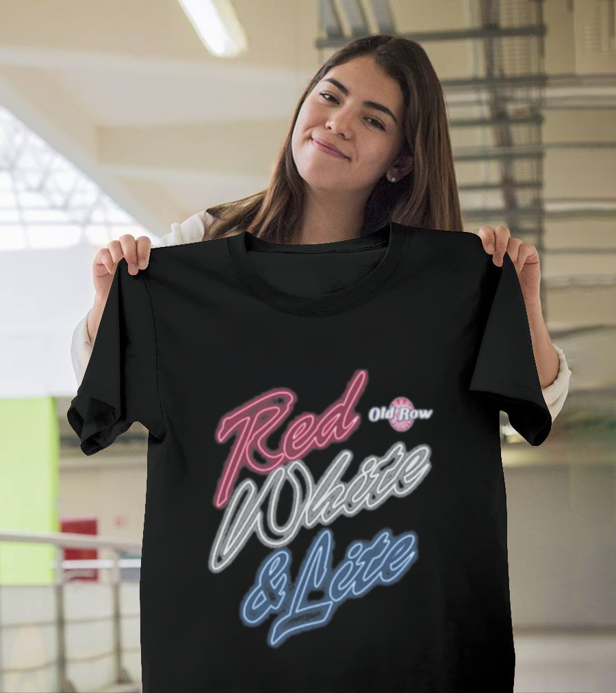 Red White & Lite Old Row Neon T-Shirt