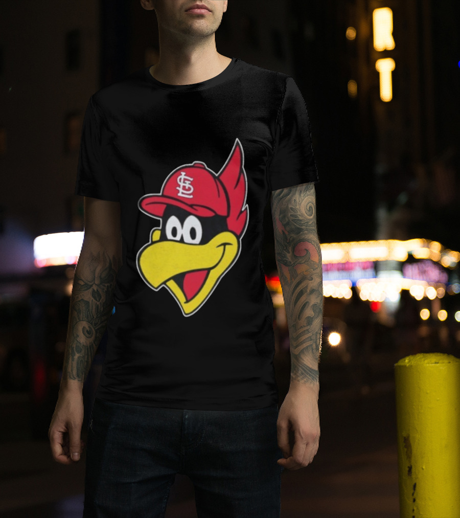 St. Louis Cardinals Fredbird Mascot Facecap Baseball T-Shirt
