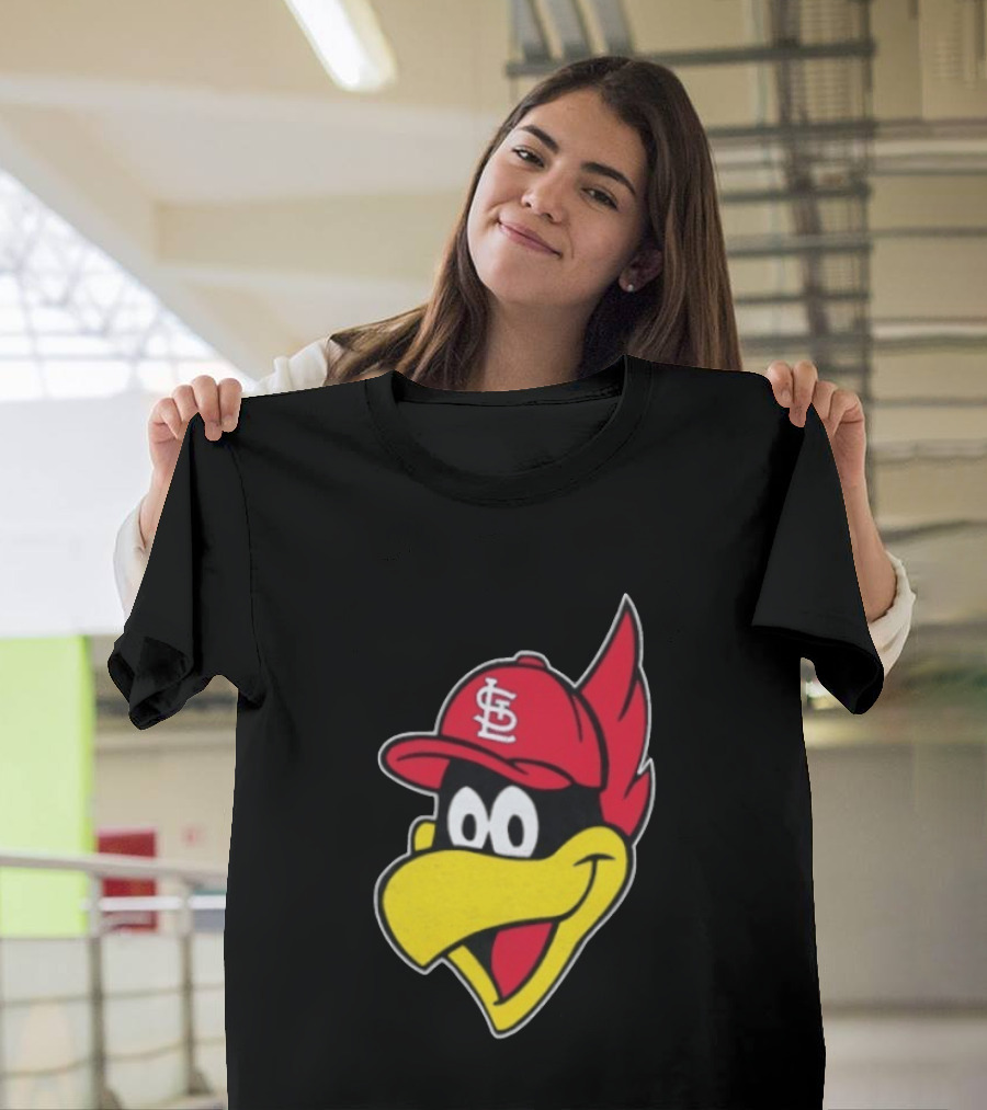 St. Louis Cardinals Fredbird Mascot Facecap Baseball T-Shirt