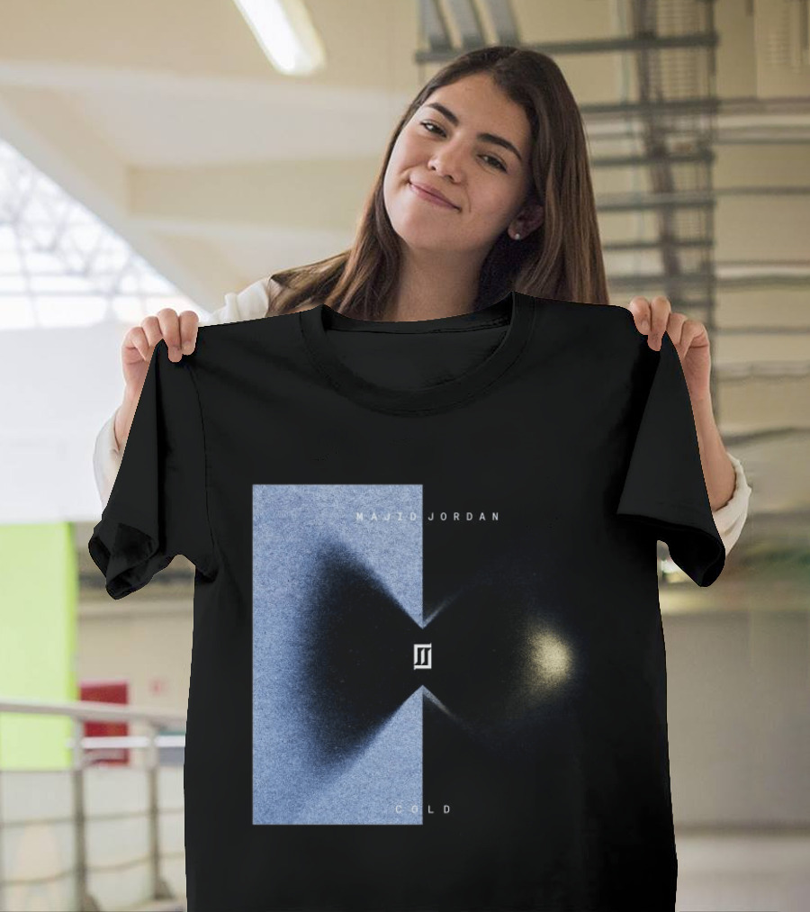 Majid Jordan Cold Album Cover Black And Blue Split T-Shirt