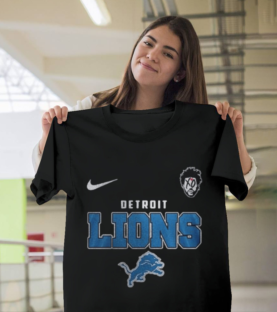 Detroit Lions The Weeknd XO Nike Collab T-Shirt