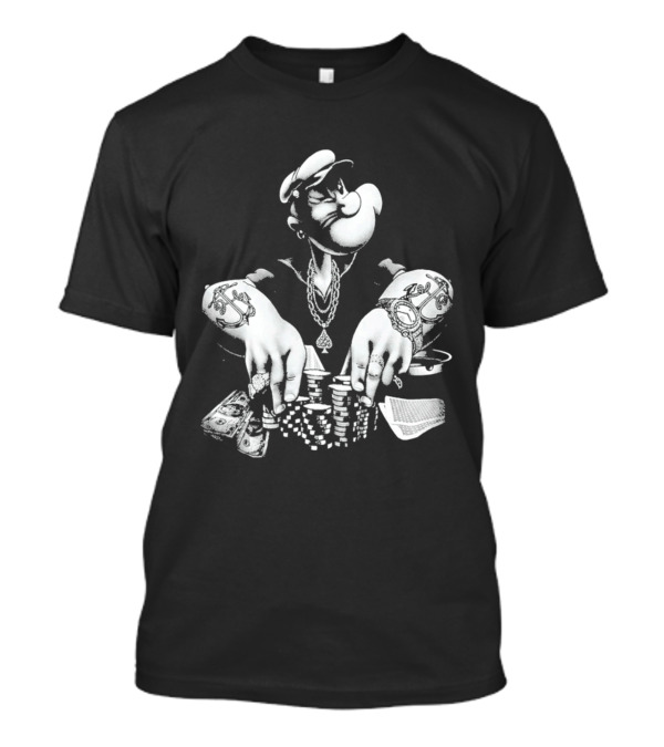 Original Jackson Popeyes Poker Pimp Playing Cards T-Shirt