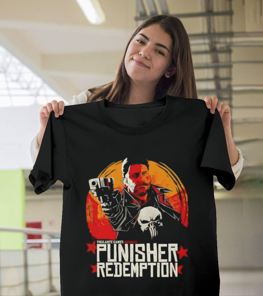 Punisher Redemption Red Dead Vigilante Games T-Shirt