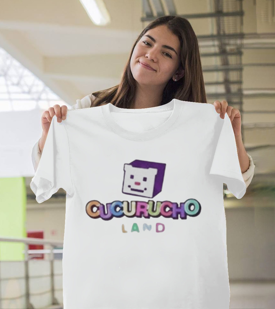 QSMP Cucurucho Land Colorful Cube Face Black T-Shirt