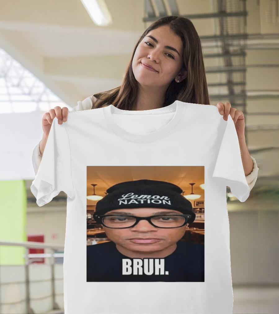 Lemon Nation Beanie Glasses Meme Bruh T-Shirt
