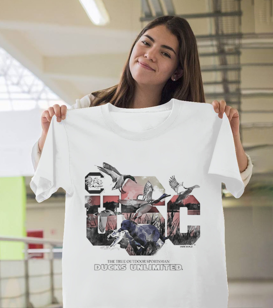 South Carolina Gamecocks True Outdoor Sportsman Ducks Unlimited Wildlife Scene T-Shirt