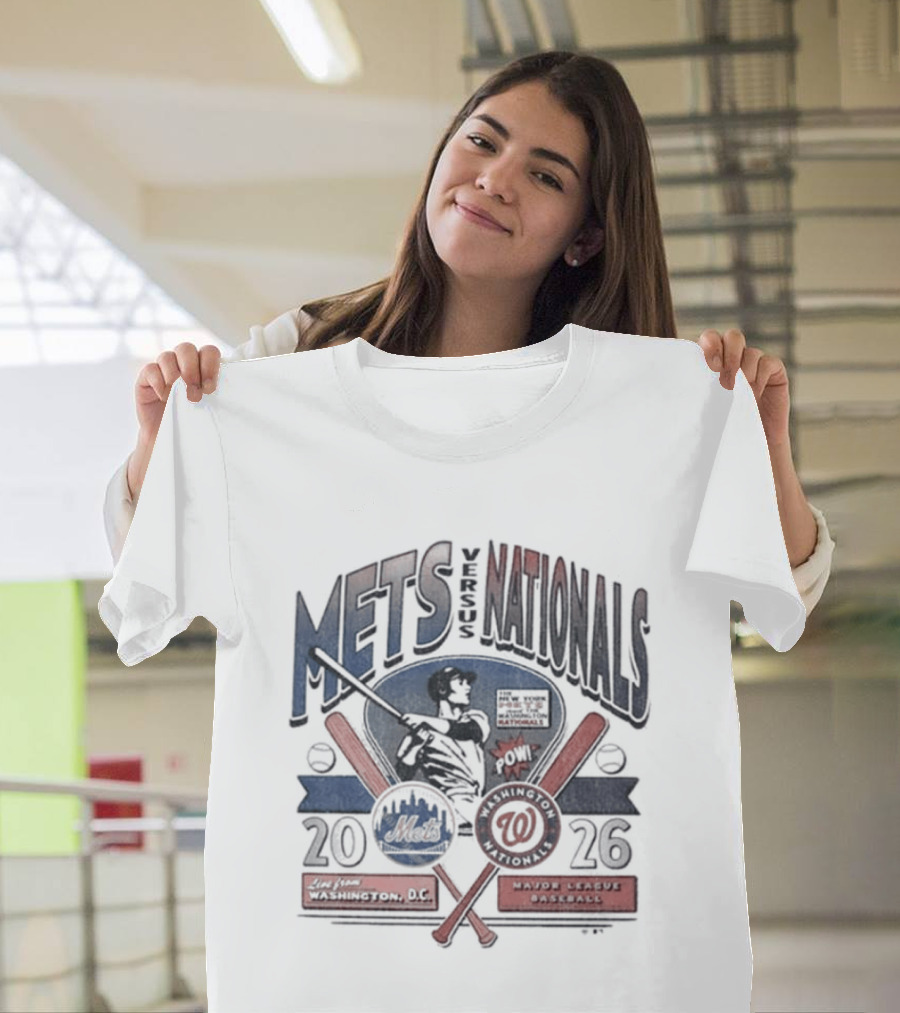 Mets Nationals 2026 Washington DC New York Baseball Matchup T-Shirt